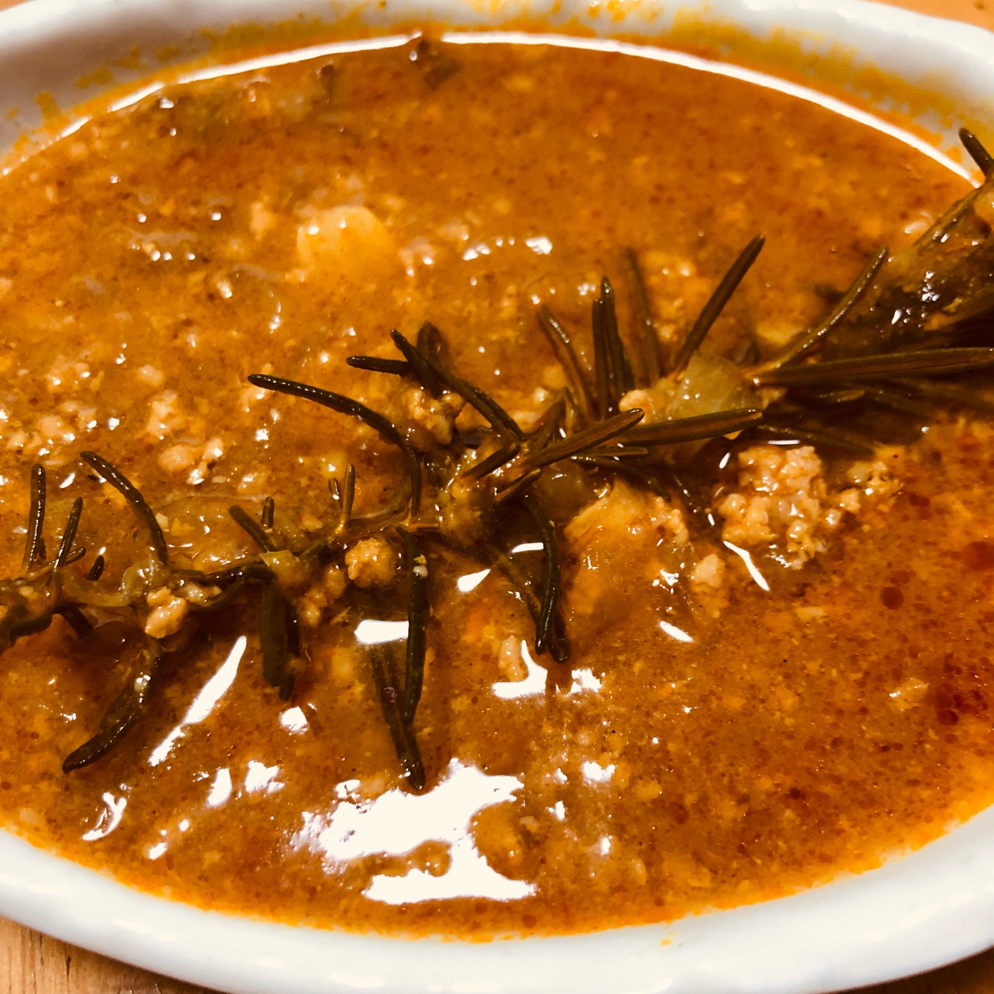 スパイス&ハーブで作る・スープキーマカレー♪