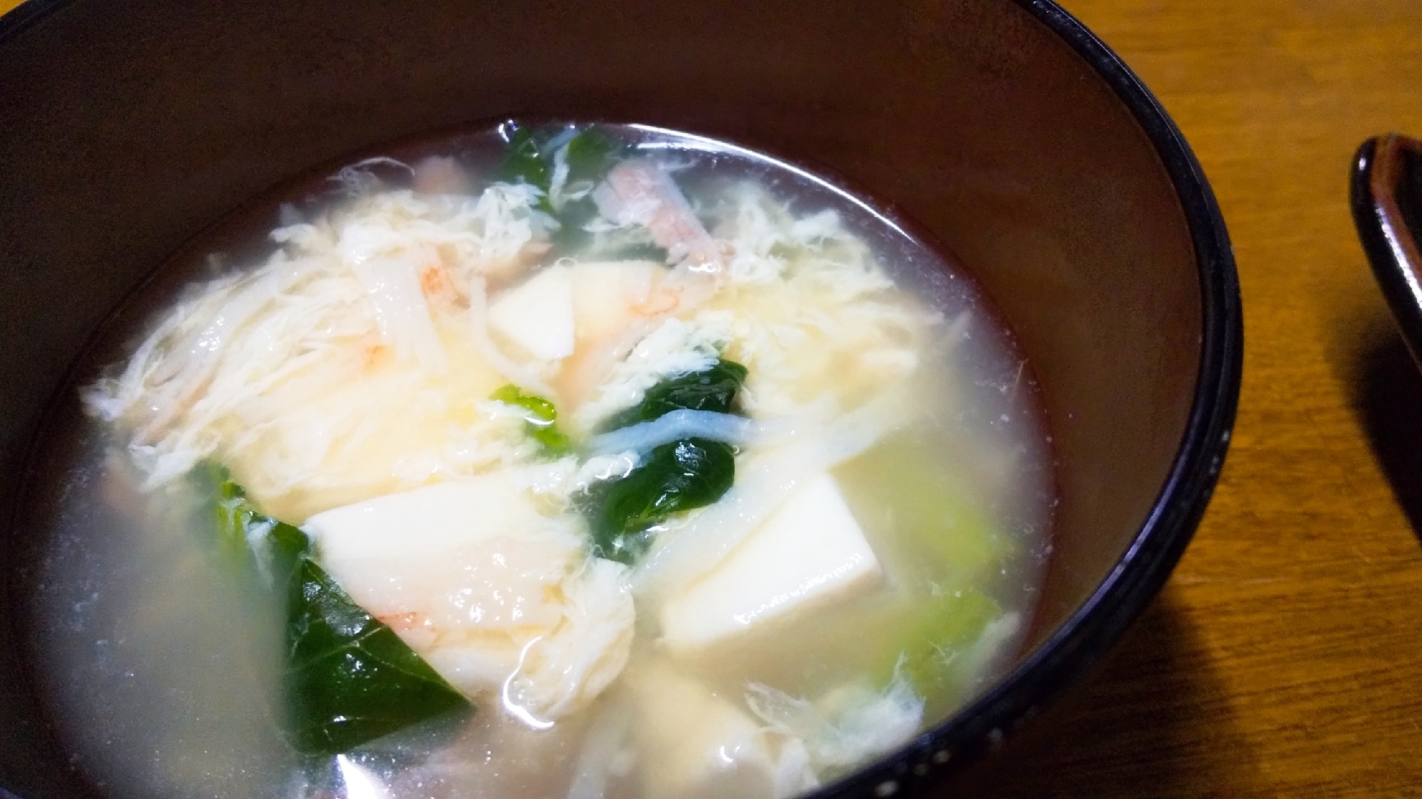 あったまる～！豆腐とカニかまの中華スープ