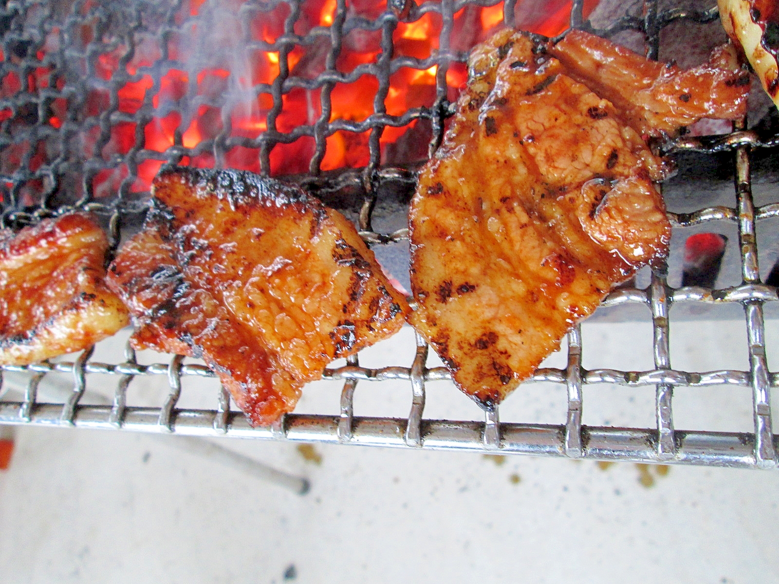 ＢＢＱに♪豚バラ肉のコチュジャン焼き