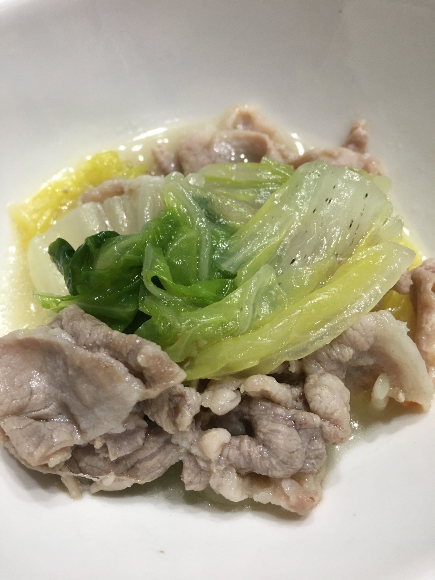 白菜と豚こま切れ肉の煮物