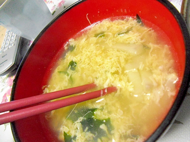 じゃがいもと卵の中華スープ
