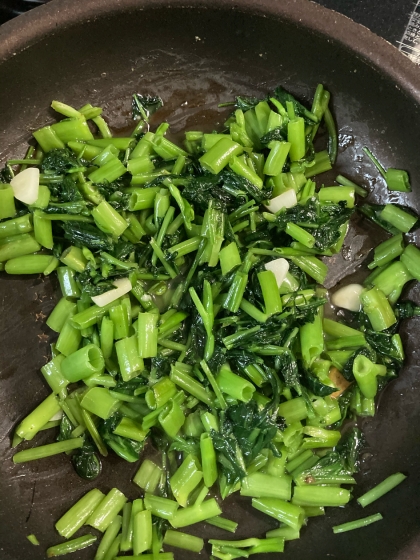 シャキシャキ食感＊空芯菜の中華風炒め