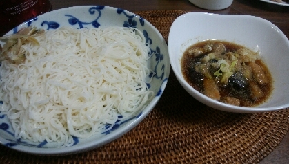 なすごま　つけ汁うどん