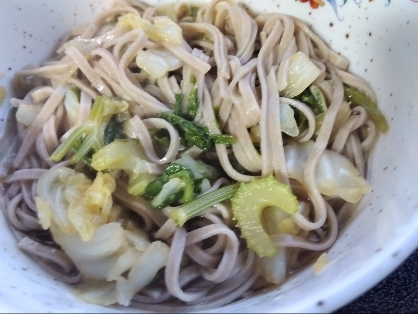 チキンラーメン 炒めた夏野菜たっぷりのせて