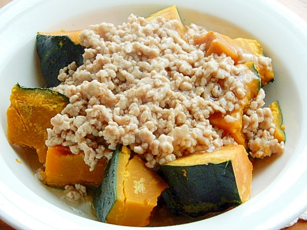 エコ&減塩❤カボチャの豚ひき肉あんかけ♪