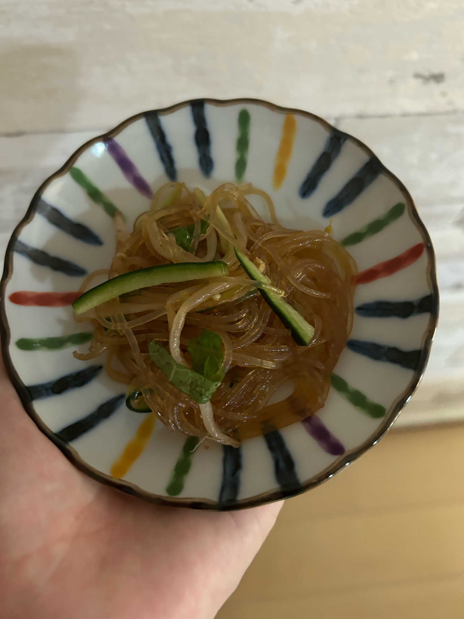 大葉かおるもやしときゅうりの春雨サラダ