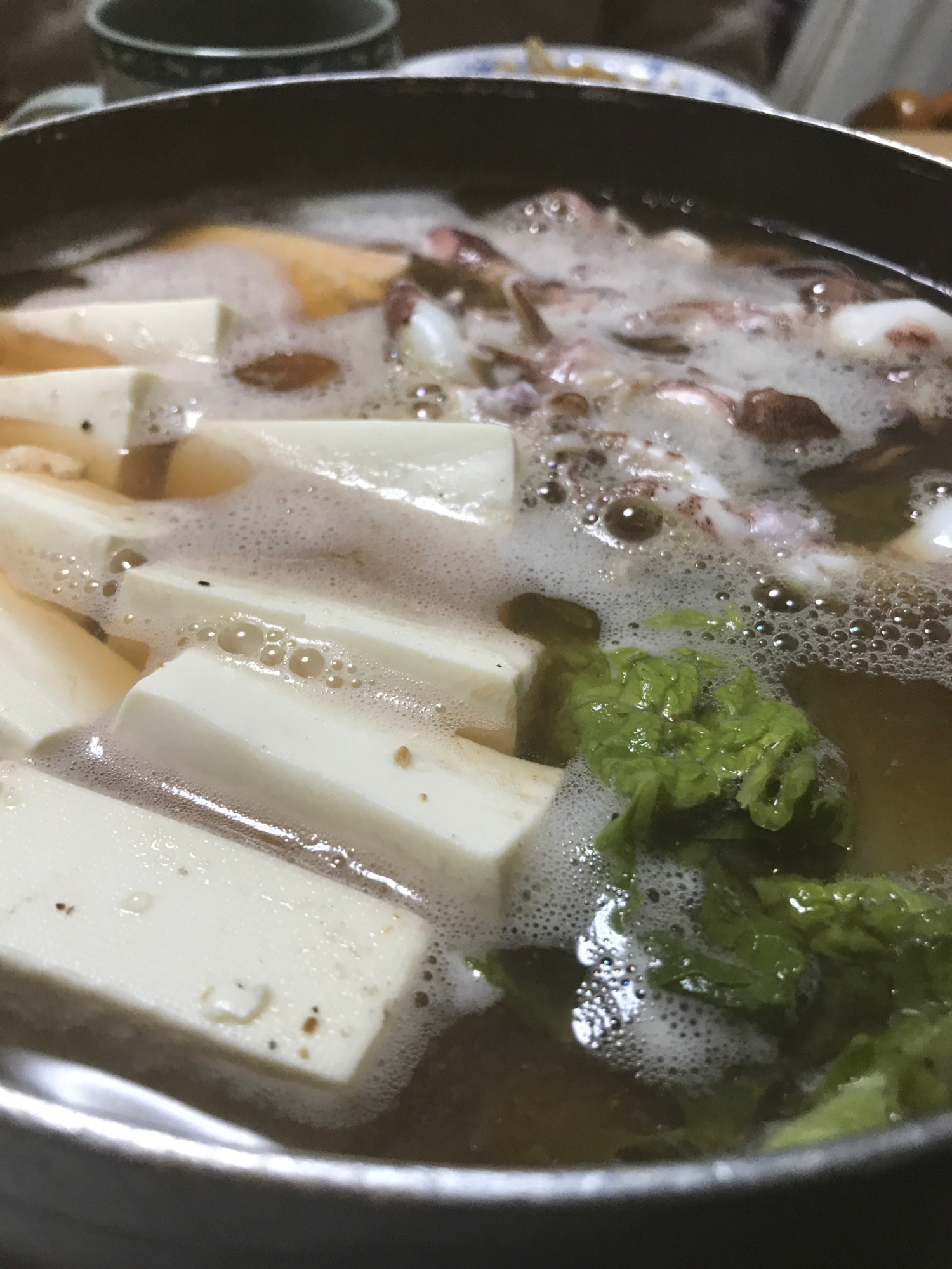 小イカと豆腐鍋