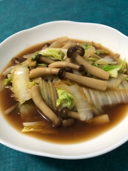 にんにく効かせて☆白菜としめじのコクうま中華炒め