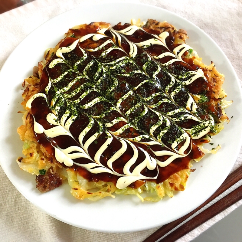 キャベツたっぷり 牛バラ切り落としお好み焼き レシピ 作り方 By Kuuuma 楽天レシピ