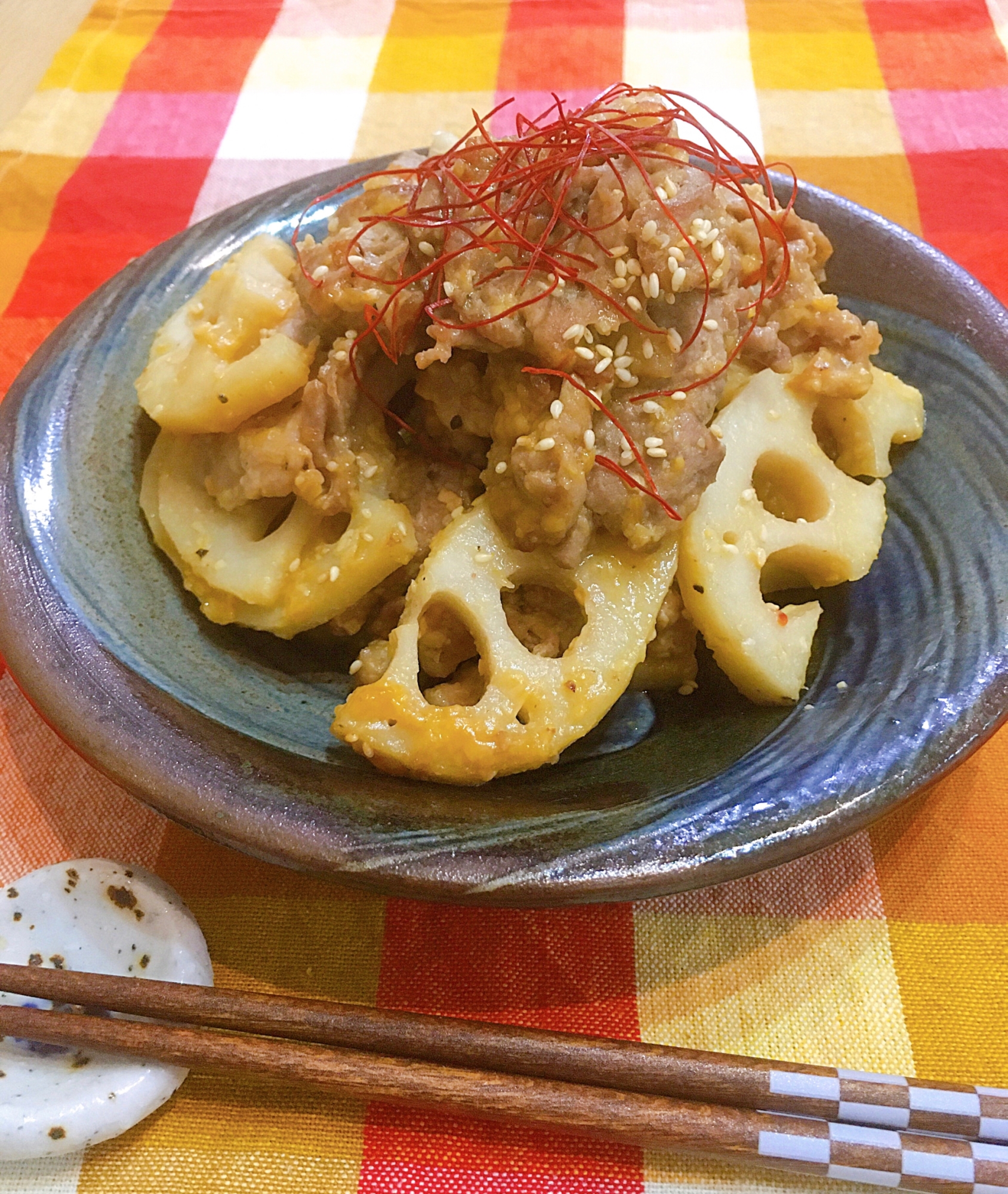 ビールに良く合う♪レンコンと豚バラ肉の味噌炒め