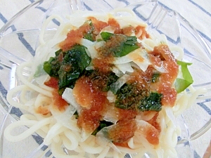 簡単うどん!玉ねぎとワカメのおろしうどん☆