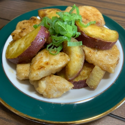 鶏胸肉とさつまいもの甘酢からめ