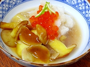 秋の味覚☆　「天然きのこのおろしなます」