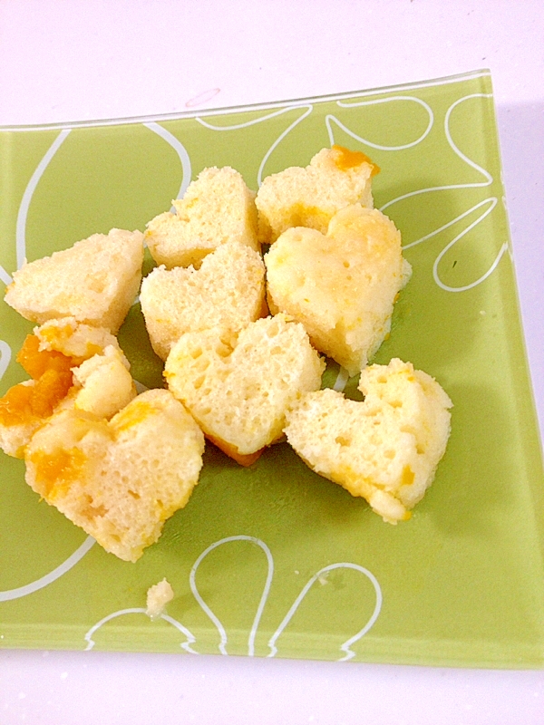 レンジで作るかぼちゃパンケーキ☆離乳食