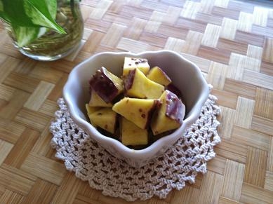 レンジ蒸しさつまサラダ〜ハニーマスタードソース〜