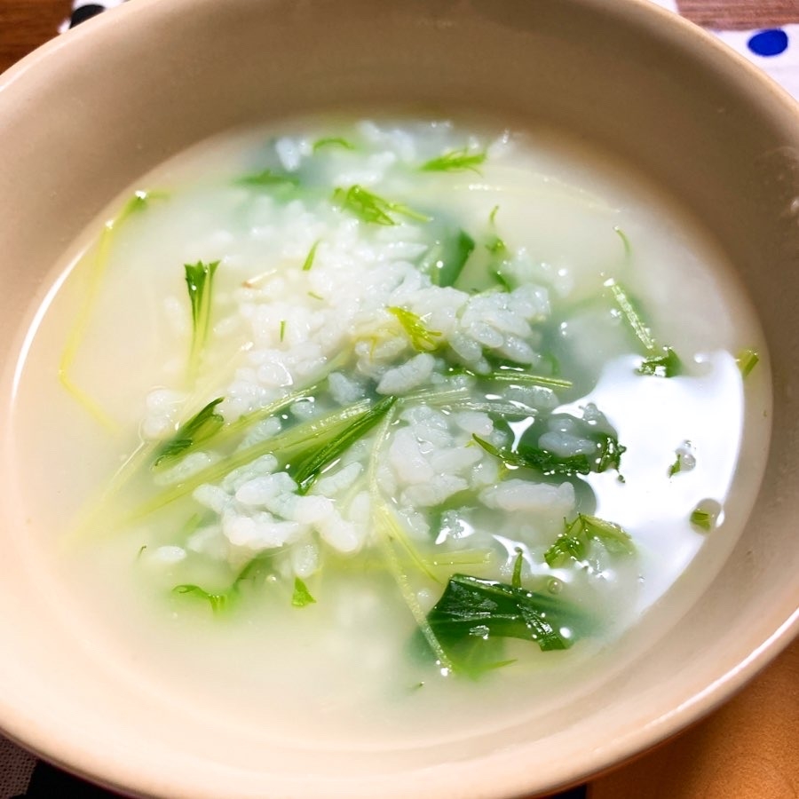 水菜を使って*七草がゆ風❁
