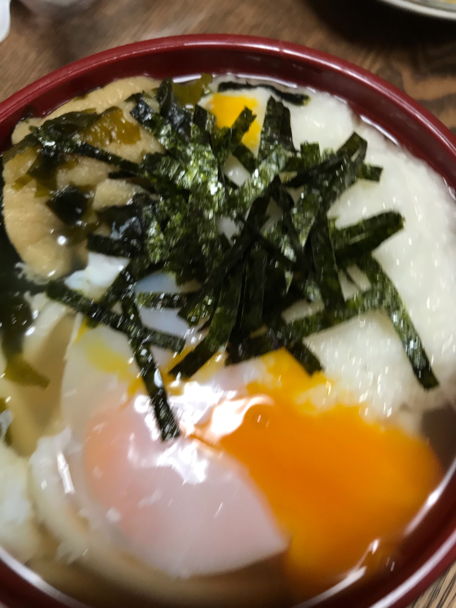 自家製温玉とろろうどん