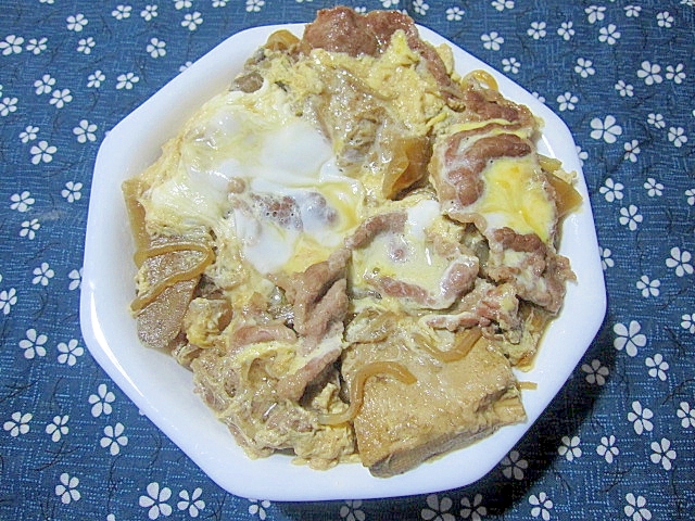 肉豆腐の卵とじ丼