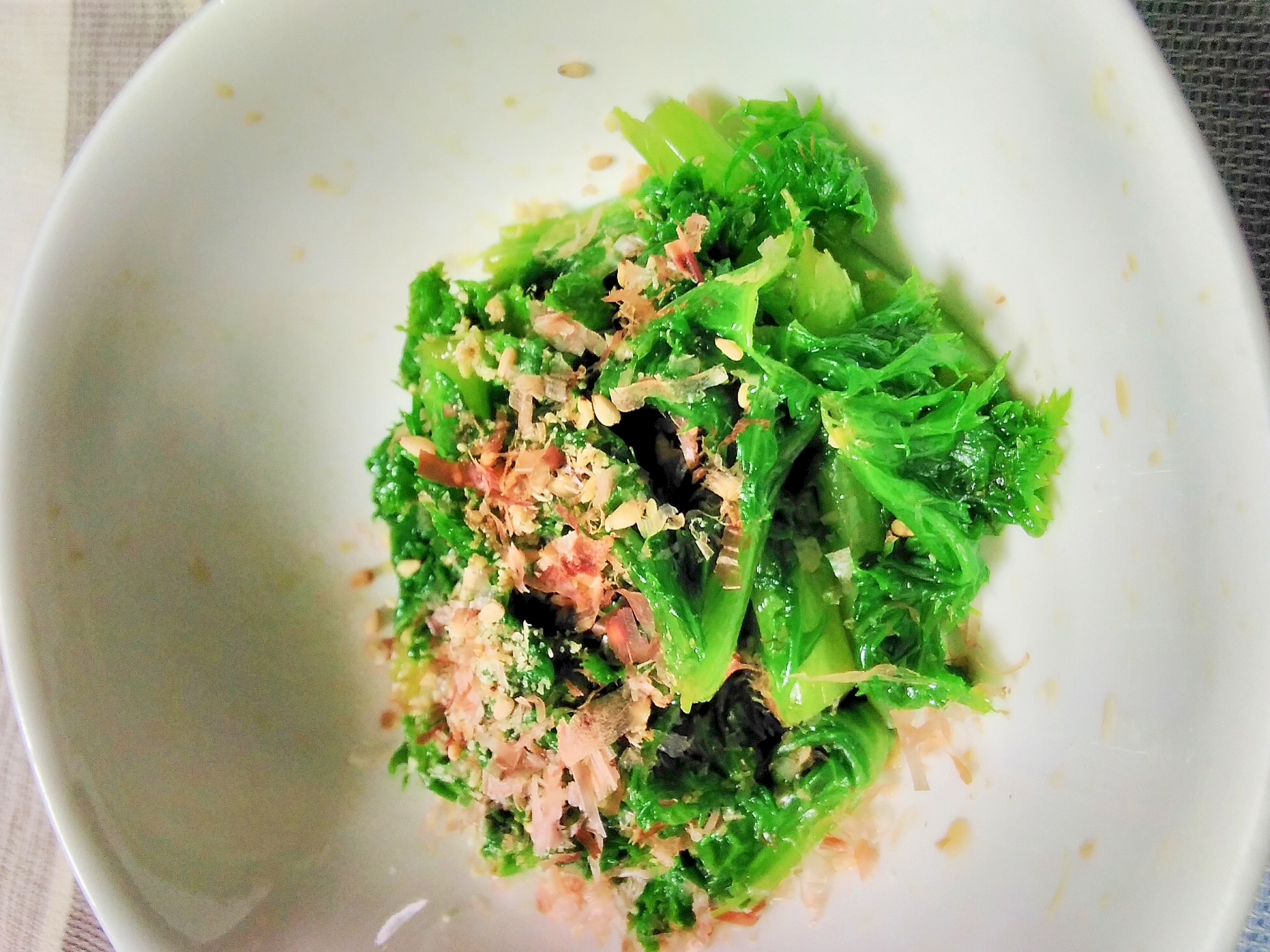 癖になる♪わさび菜の柚子和え