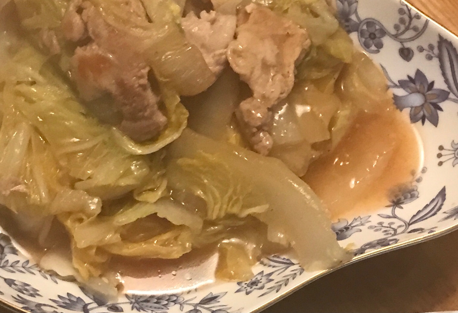 白菜と豚肉のオイスターソース煮