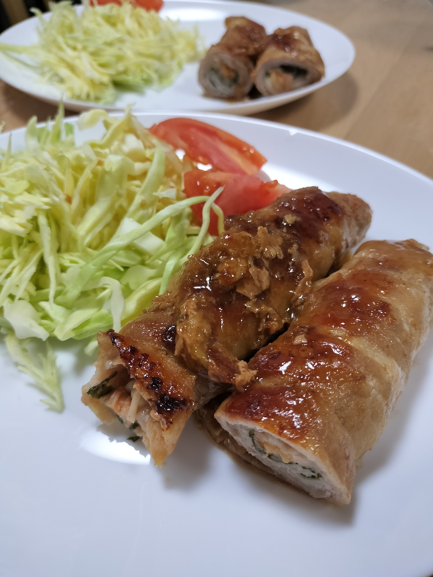 豚バラ肉のキムチーズ巻き