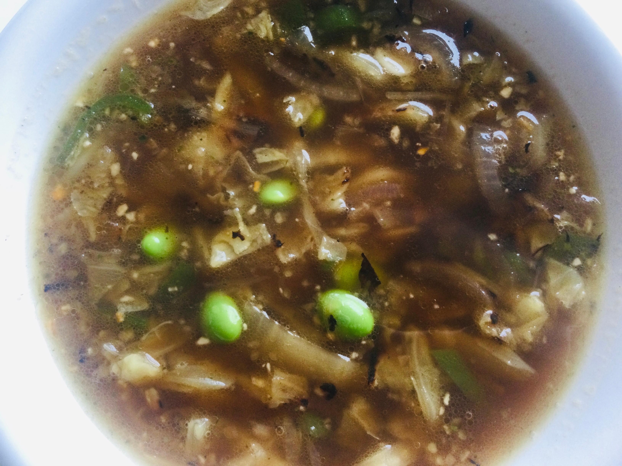 白菜と枝豆のスープ