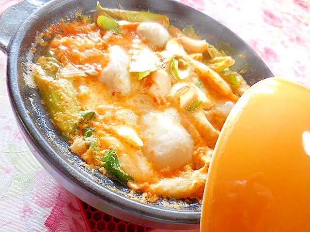 ❤長葱と白菜と里芋のたまご・キムチ鍋❤