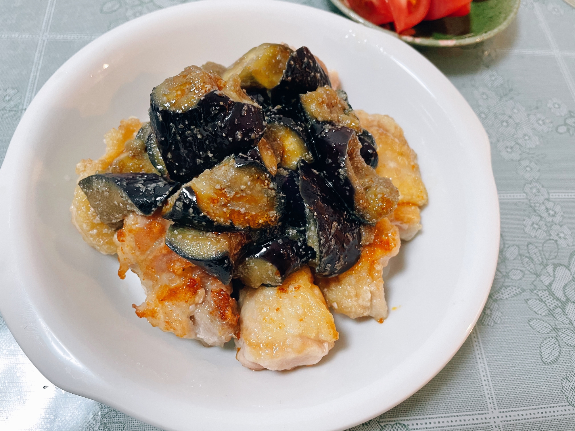 甘辛★鶏胸肉の茄子ダレ