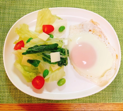 食べきりᕷ˖ベーコンとチーズの水菜サラダꕤ୭*