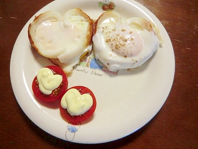 カワイイ❤竹輪でハートな目玉焼き レシピ・作り方 by tamagoyasann