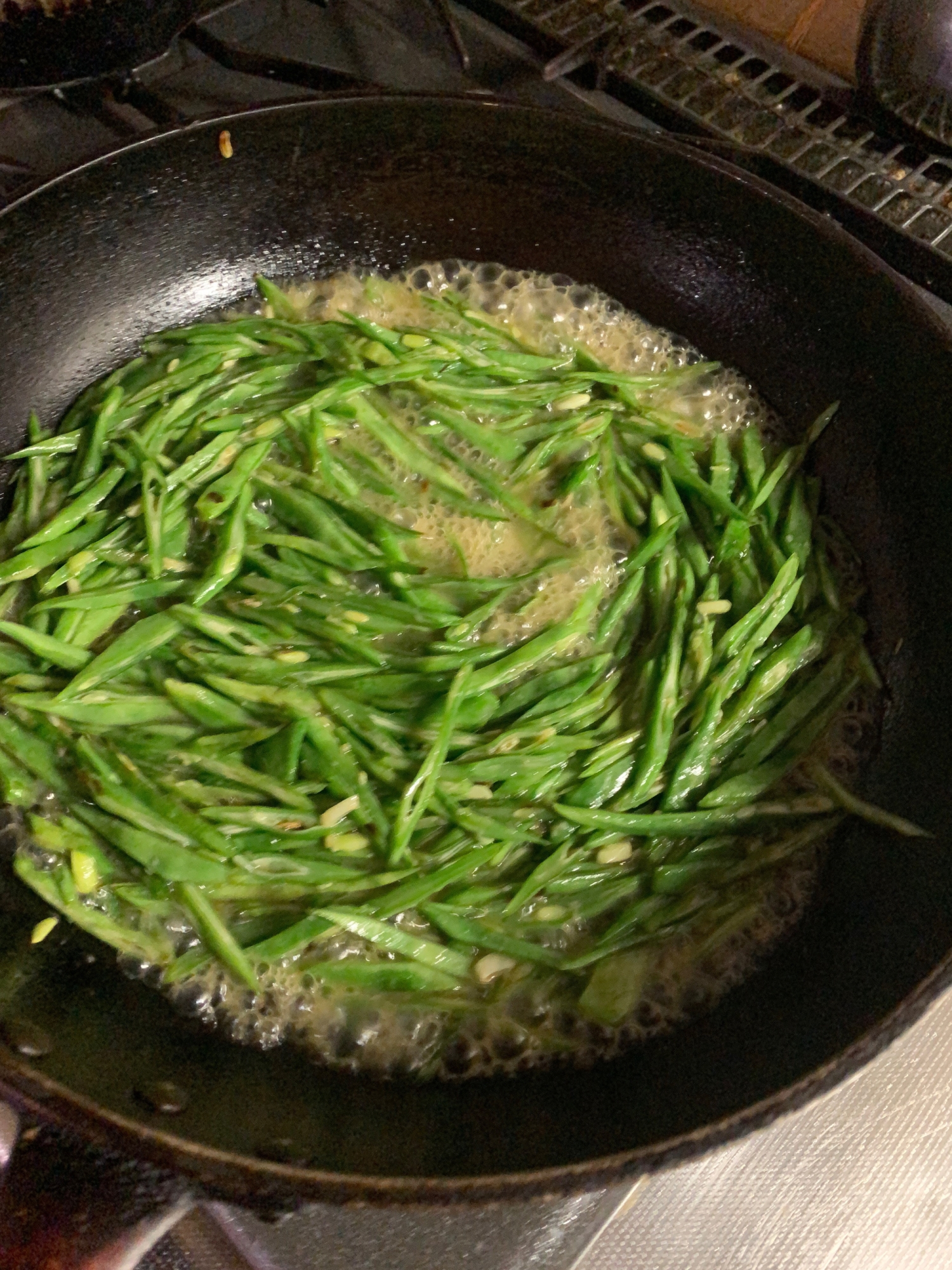 脂質制限中。　モロッコインゲンだけの炒め煮