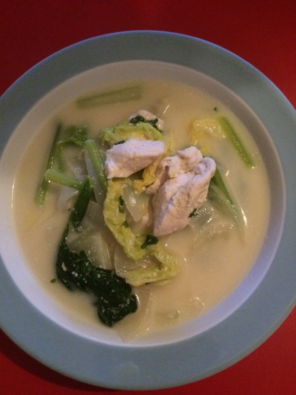白菜と小松菜の和風シチュー