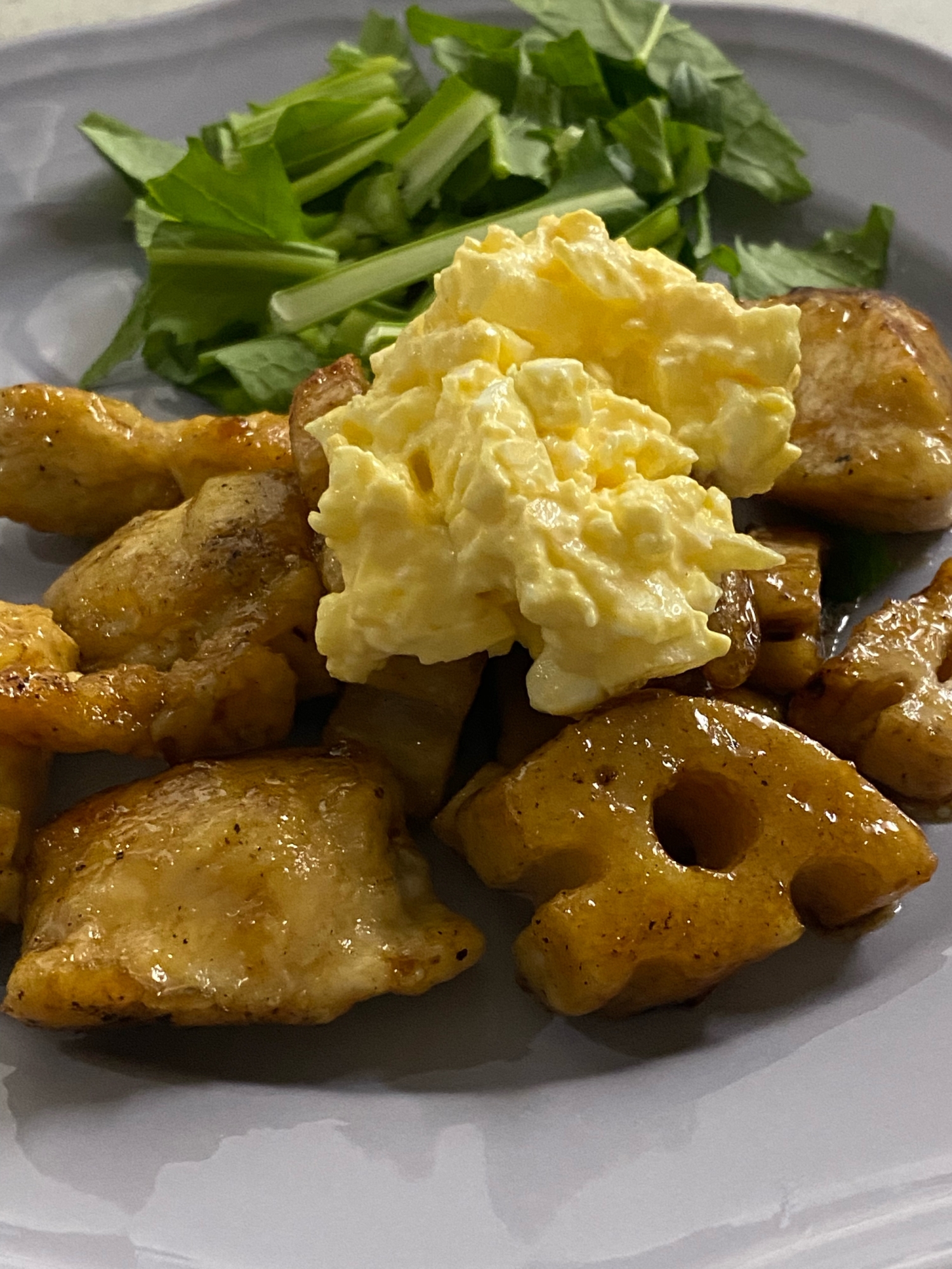 レンコンでかさましのチキン南蛮