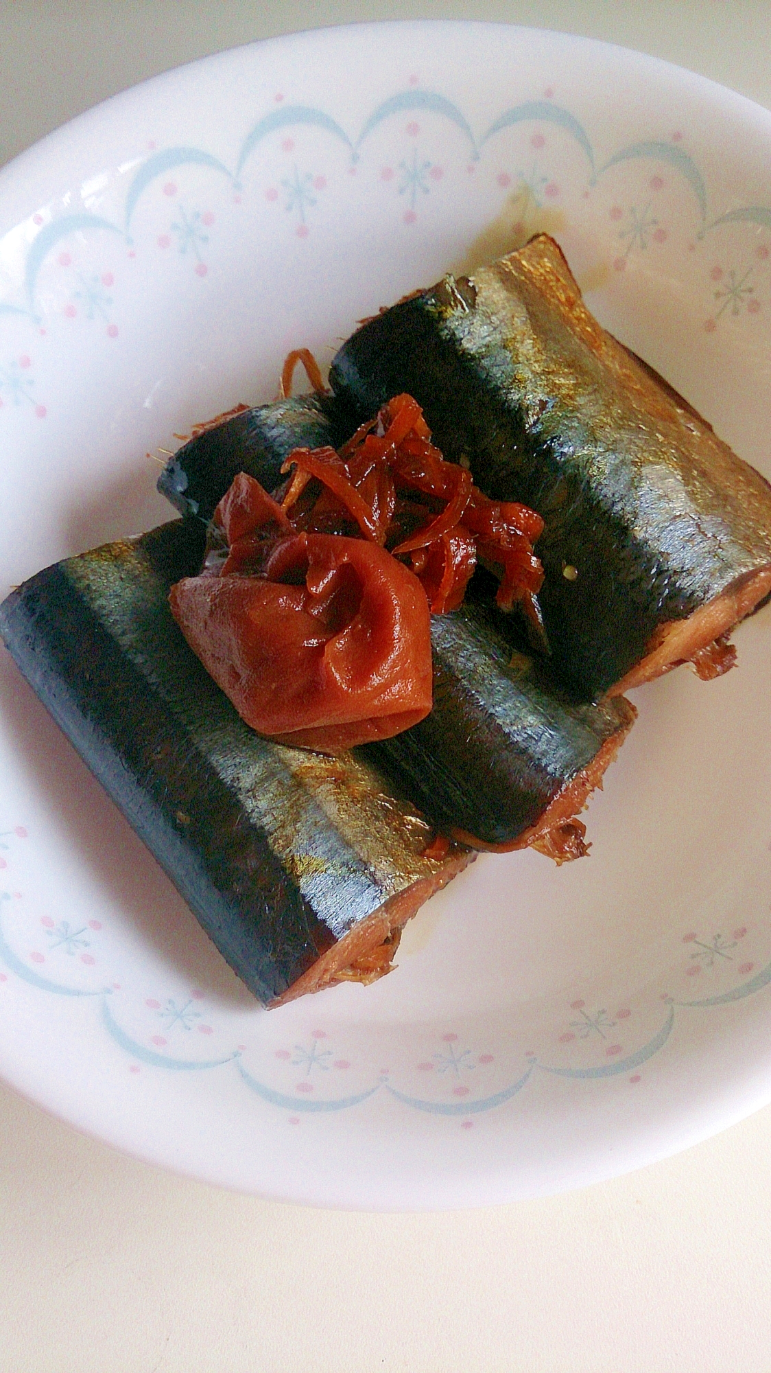 さんまの生姜と梅干しで醤油煮