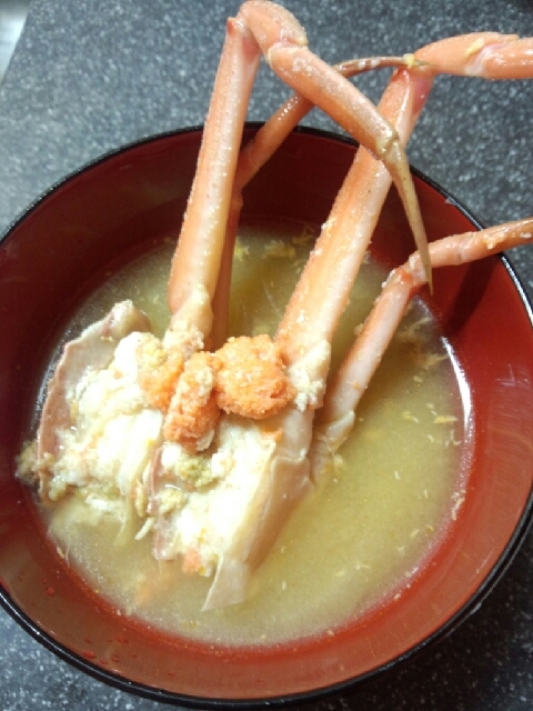 ズワイガニのお味噌汁!