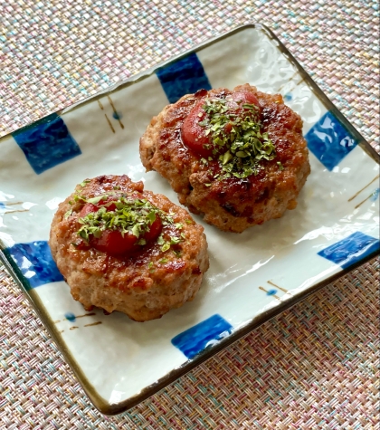 お弁当に❤焼肉のタレだけで❤合い挽き肉ハンバーグ♪