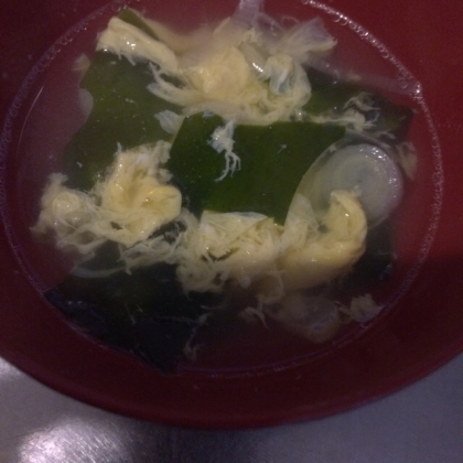 ■節約レシピ■ねぎ×ワカメ×たまごの中華風スープ