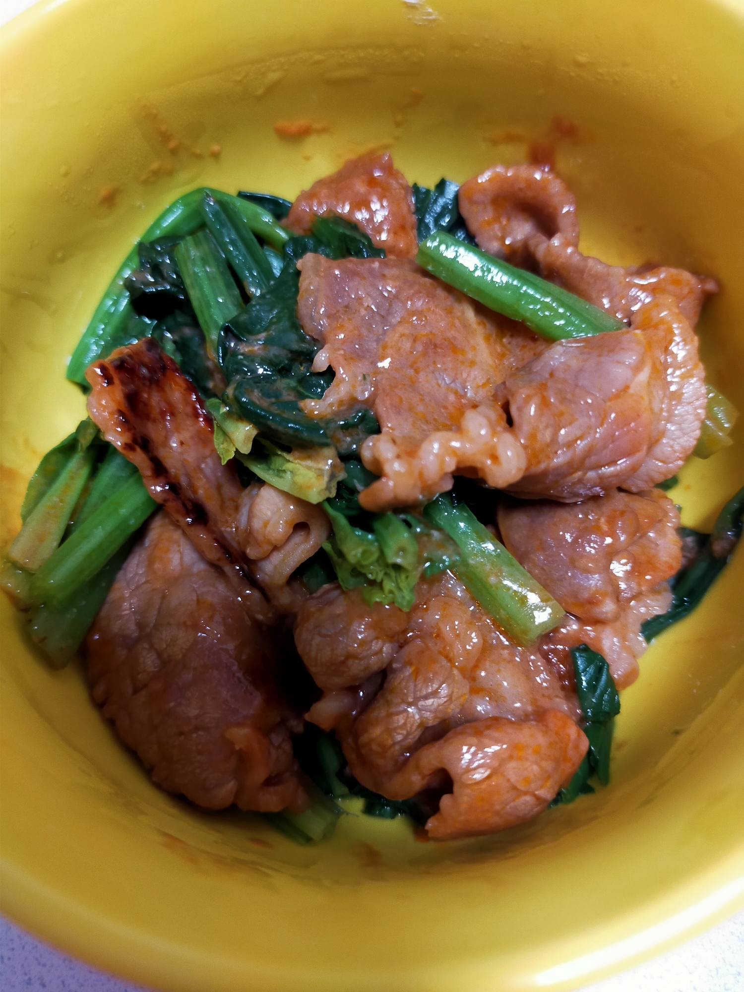 ほうれん草と牛カルビ肉の簡単炒め レシピ 作り方 By ぴぐ 楽天レシピ