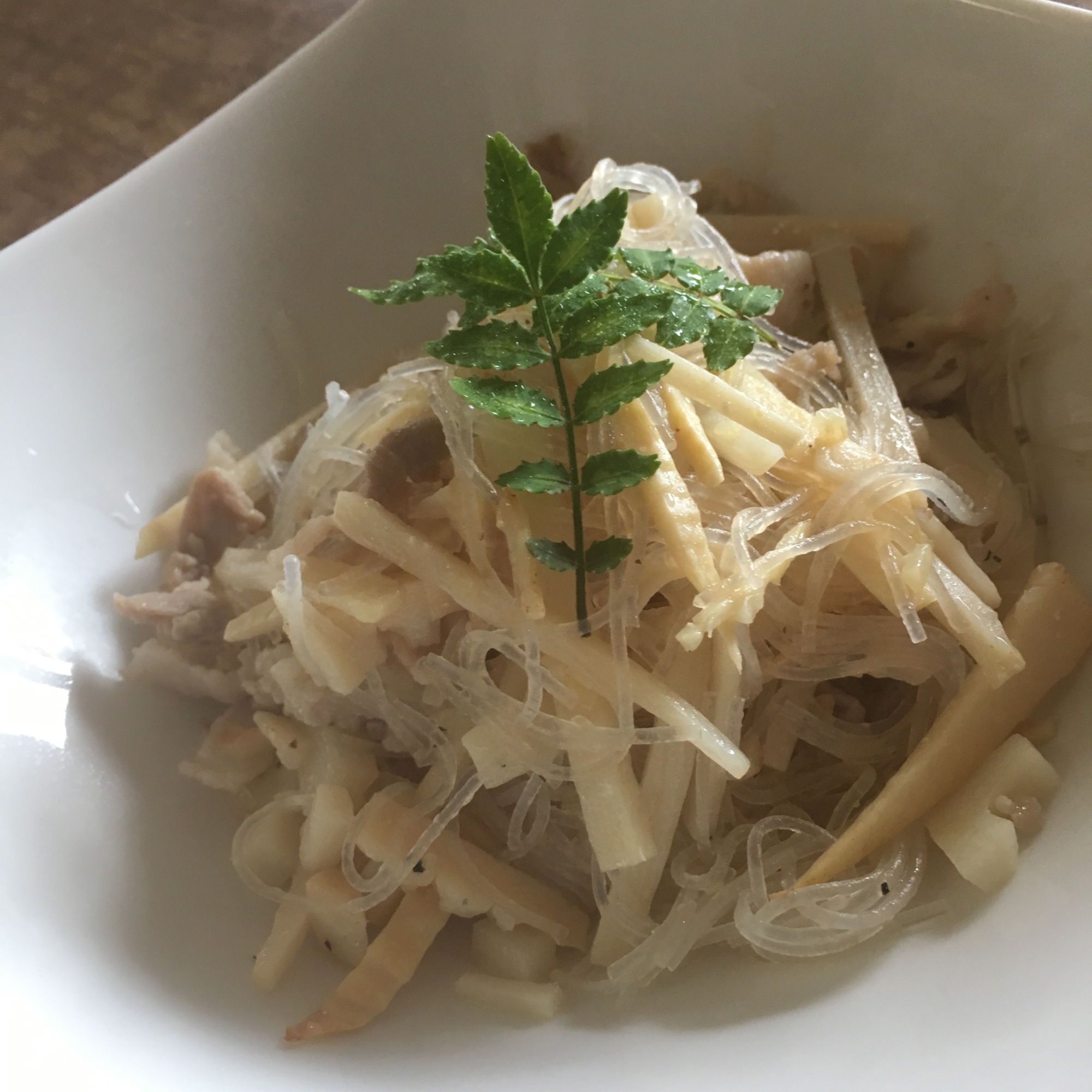 春雨と筍の炒め物