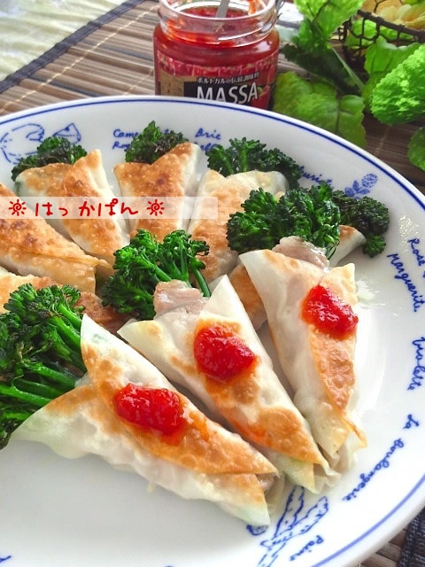 茎ブロッコリーの花束餃子 レシピ 作り方 By 薄荷パン 楽天レシピ