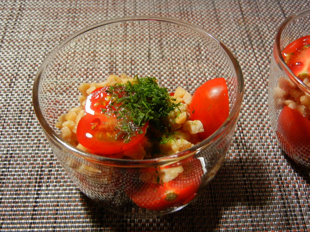 ミニトマトと納豆の小鉢