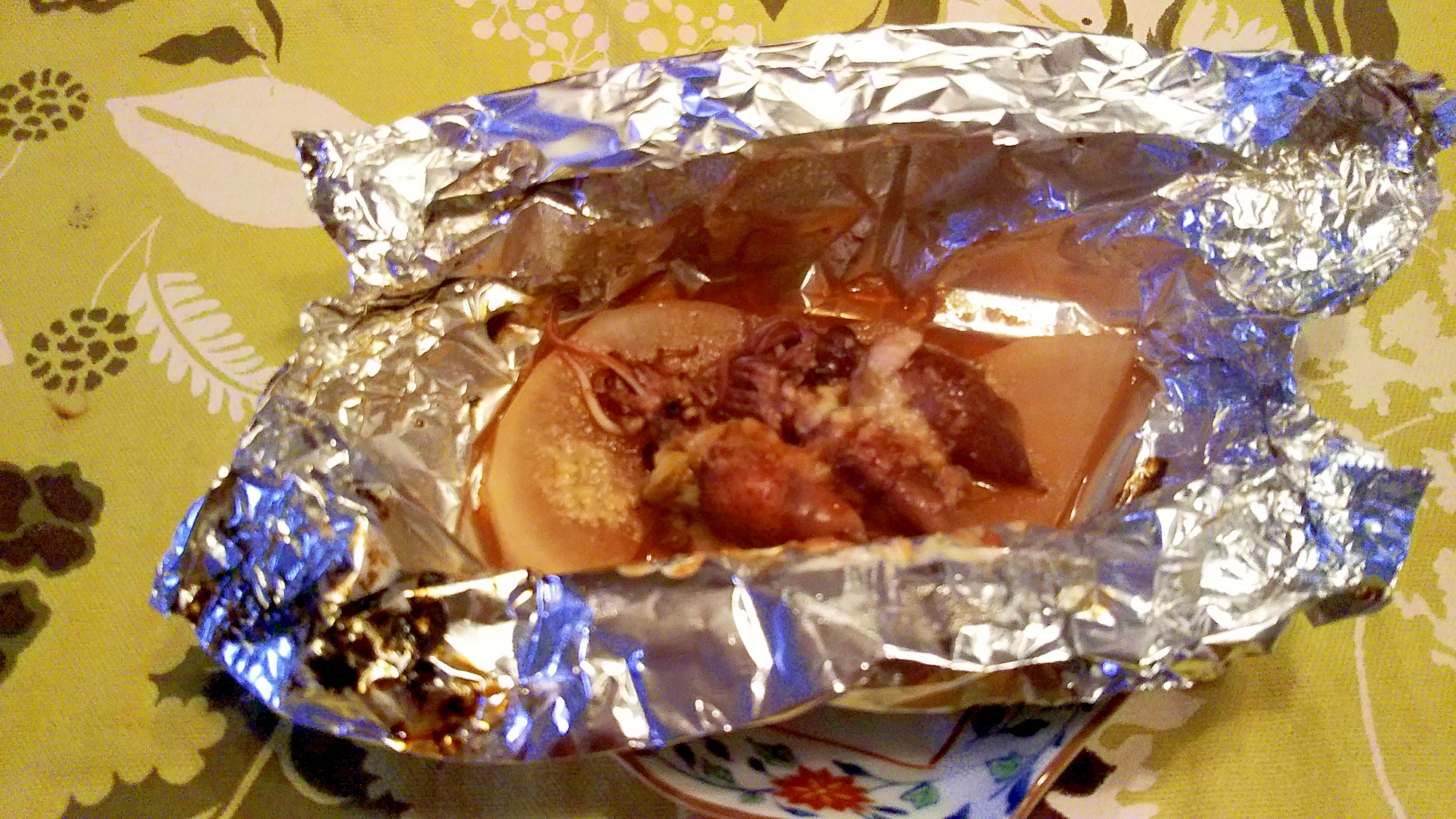 大根とホタルイカの味噌・ホイル焼き
