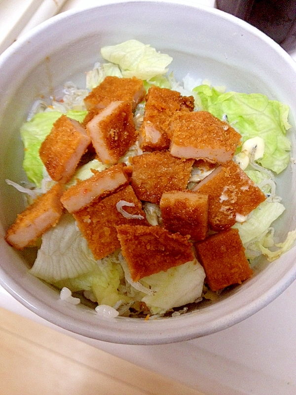 フィッシュカツとチーズ丼