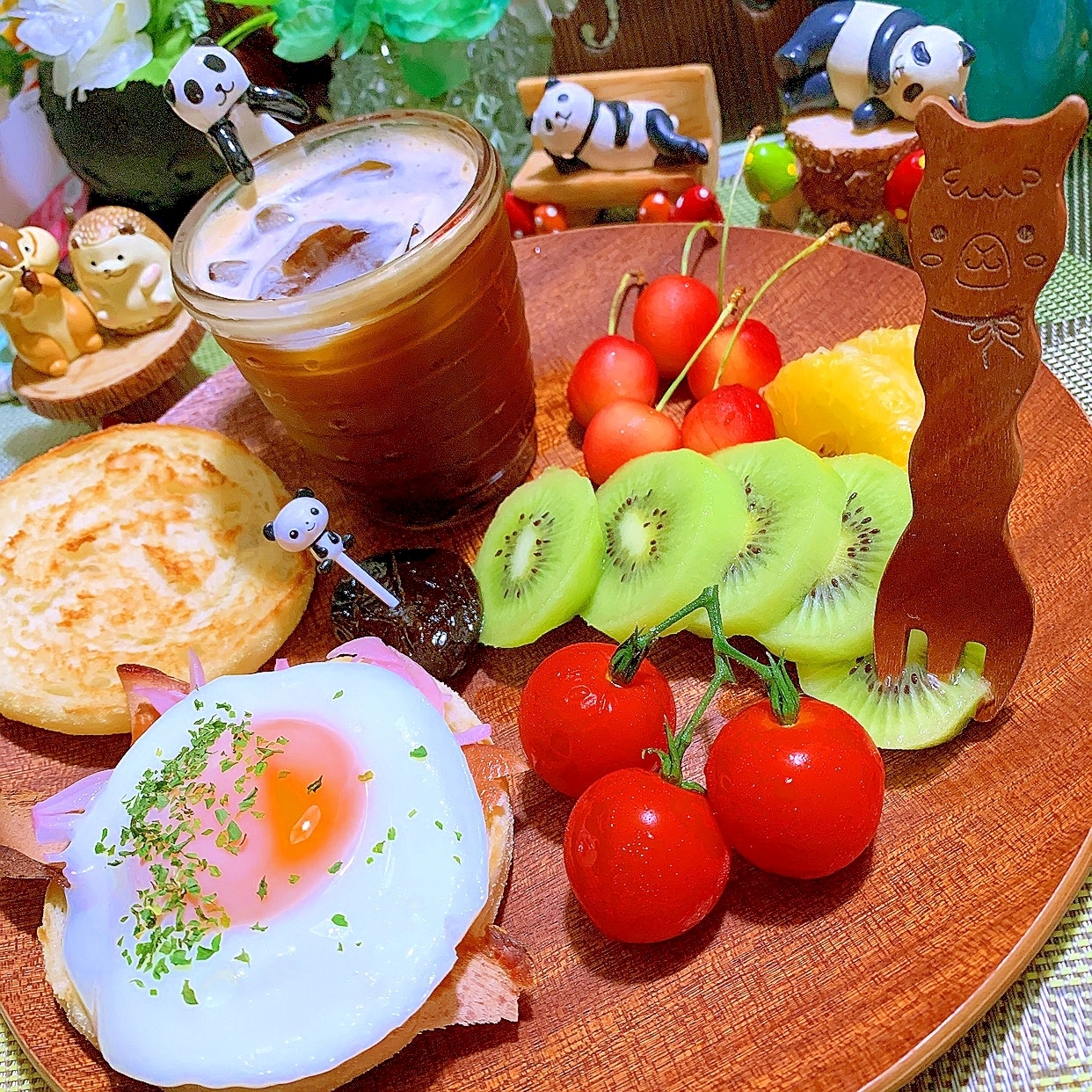 食べる鰹節とチーズの月見マフィン