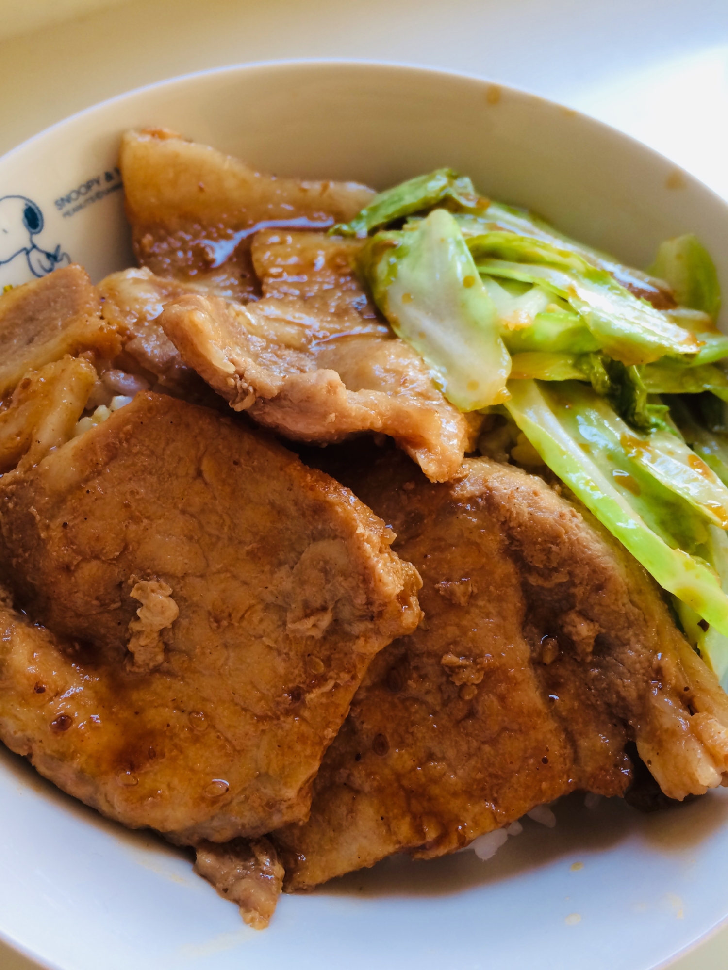 豚ロースとキャベツ丼