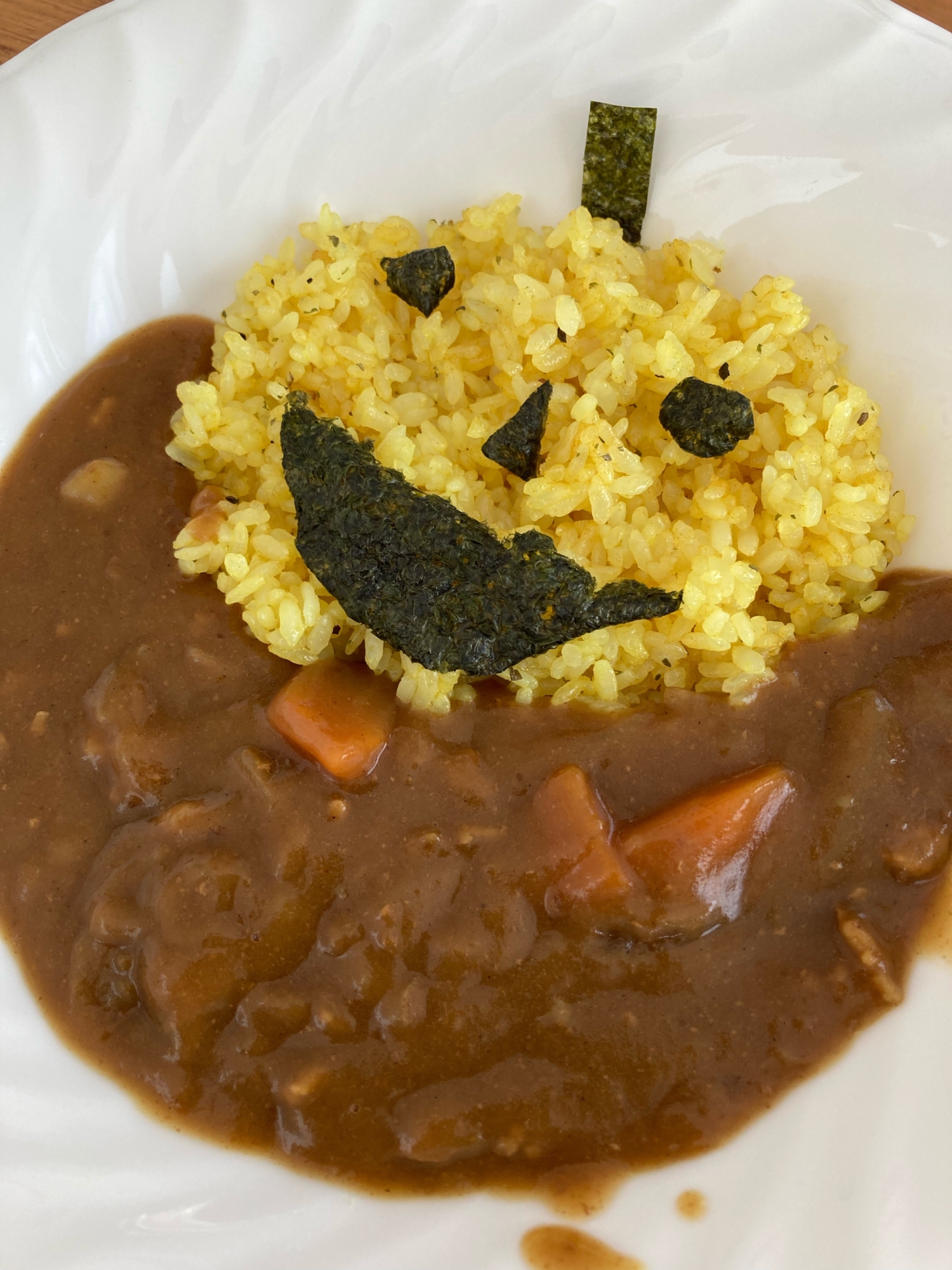 ハロウィンのおばけかぼちゃカレー