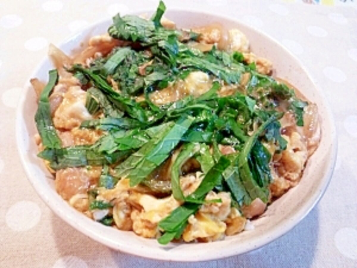 大葉たっぷり ふわっトロッ親子丼 レシピ 作り方 By こまった7170 楽天レシピ 大葉たっぷり ふわっトロッ親子丼 レシピ 作り方 By こまった7170 楽天レシピ