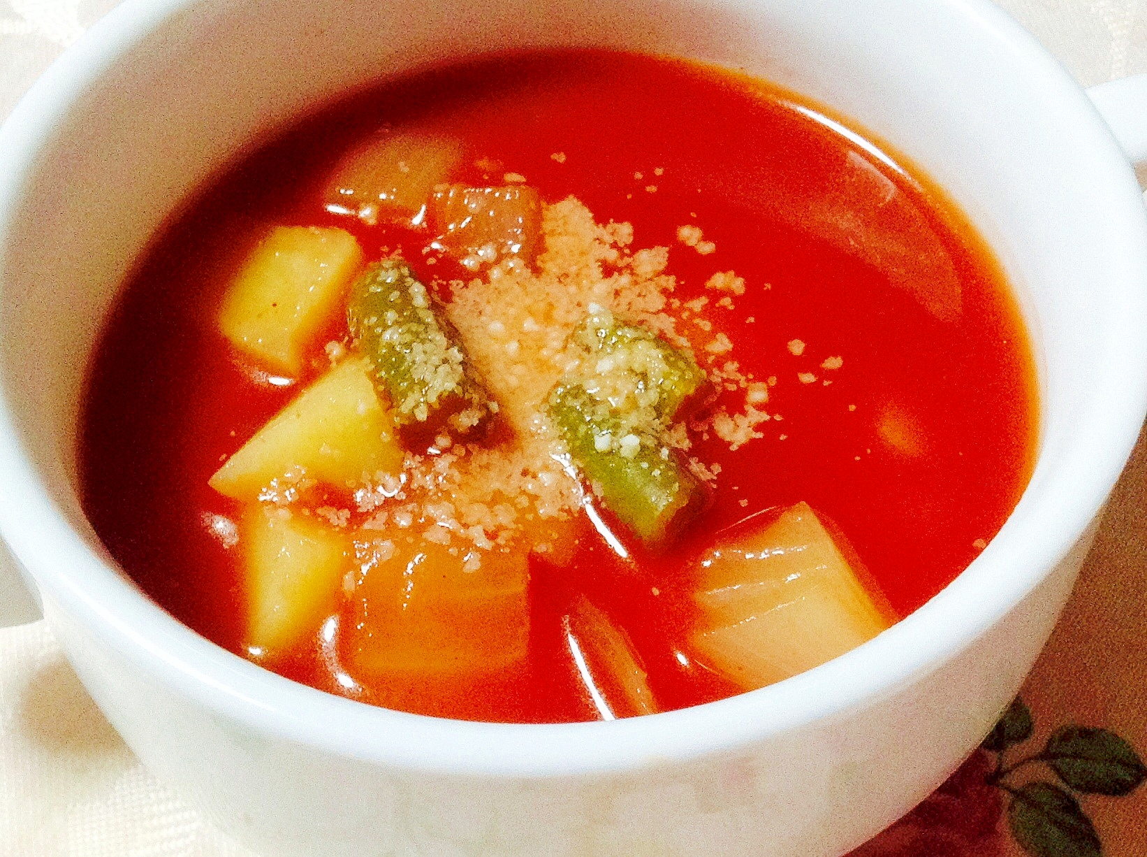 トマトジュースで♡野菜スープ
