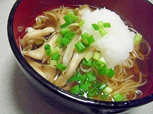 受験生の夜食にどうぞ！きのこにゅうめん♪