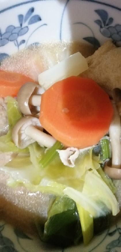鍋つゆで野菜たっぷりラーメン